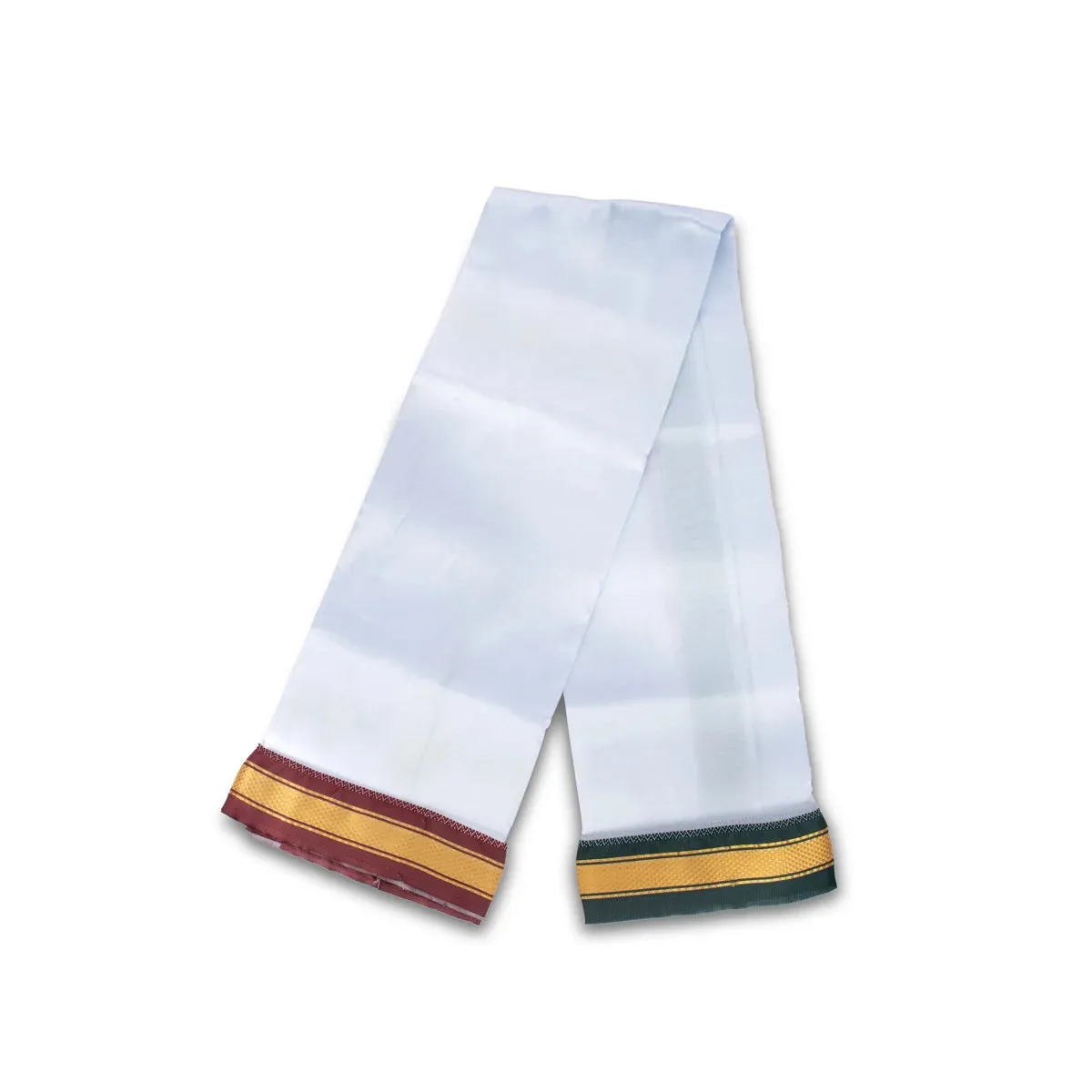 Angavastra - 4 Yards | Asha Pattu Kan Design Towel/ Kasavu Shawl for Men