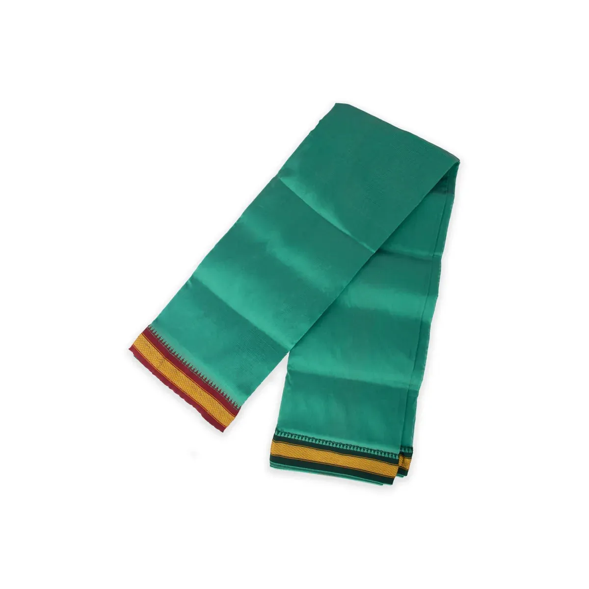 Angavastra - 4 Yards | Asha Pattu Kan Design Towel/ Kasavu Shawl for Men