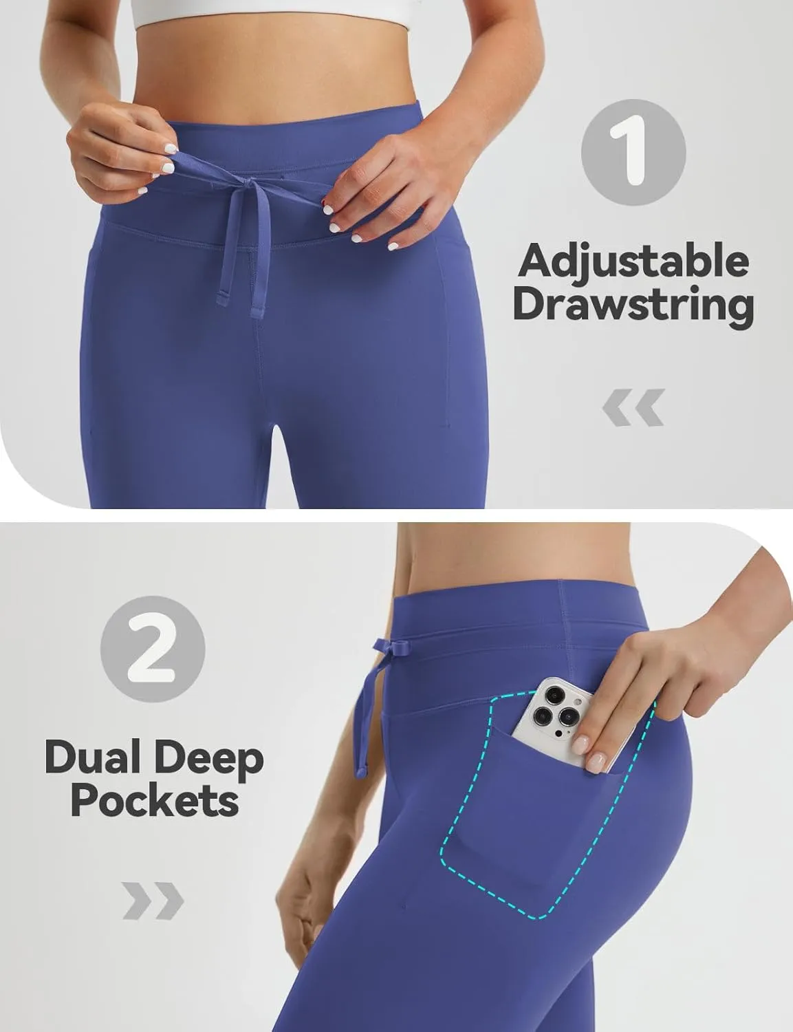 baleaf Women 8" Biker Shorts with Pockets, High Waisted Workout Short Tummy Control Yoga Gym Spandex Running Volleyball