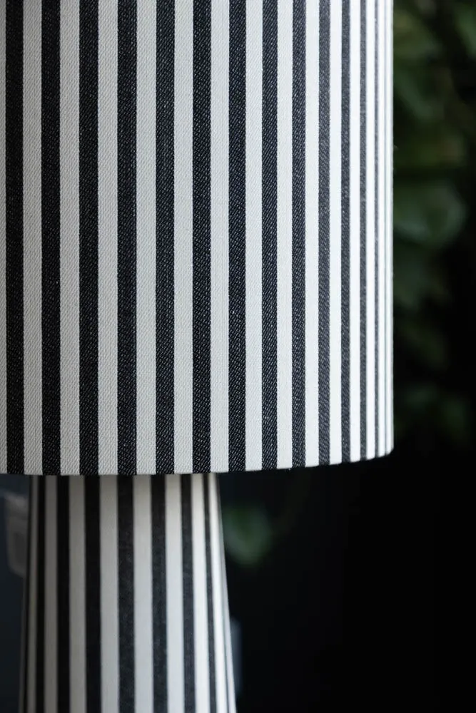 Black & White Stripe Floor Lamp