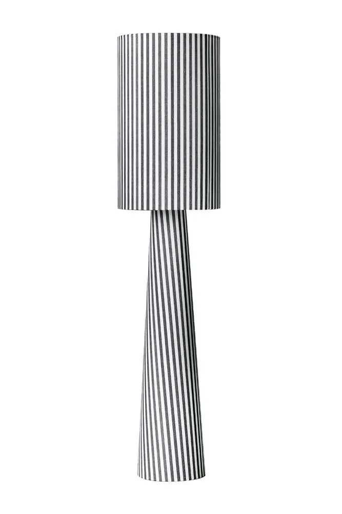 Black & White Stripe Floor Lamp