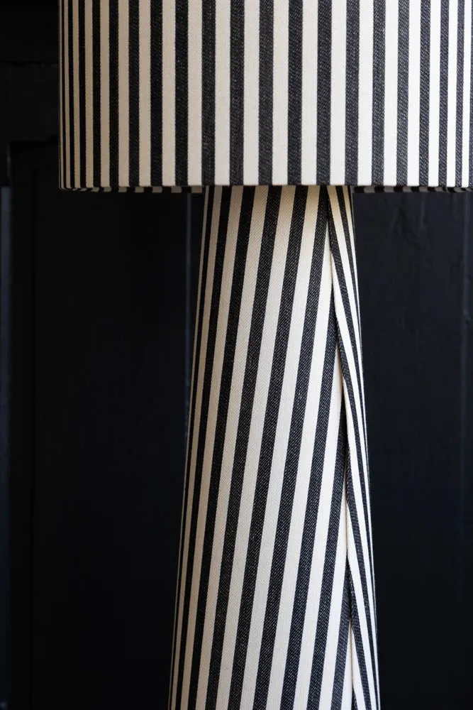 Black & White Stripe Floor Lamp