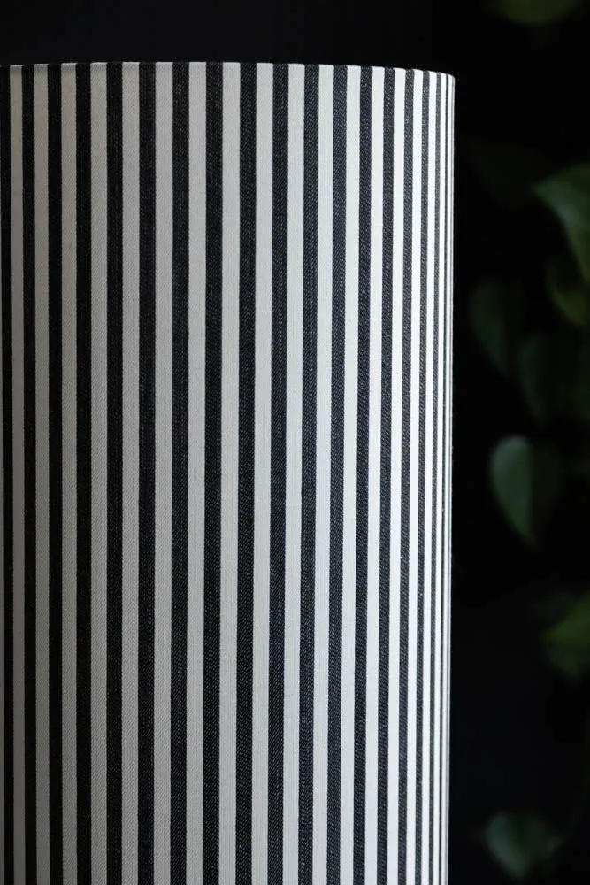 Black & White Stripe Floor Lamp