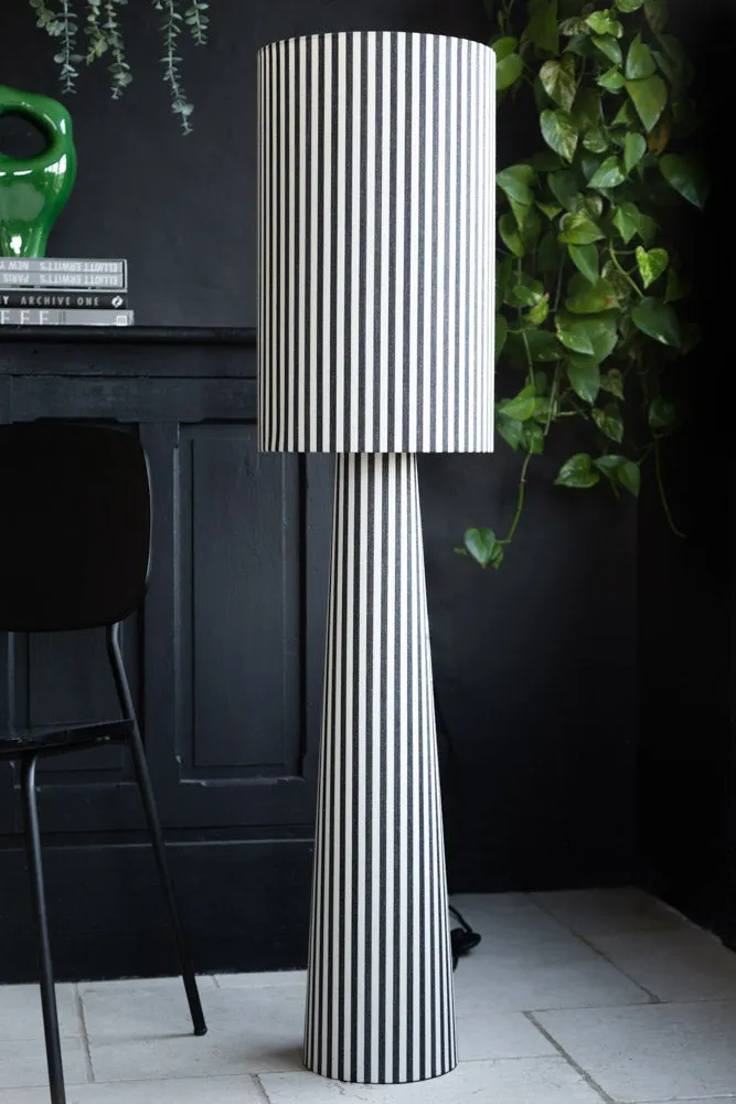 Black & White Stripe Floor Lamp