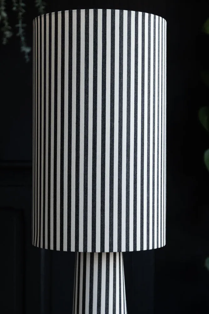 Black & White Stripe Floor Lamp