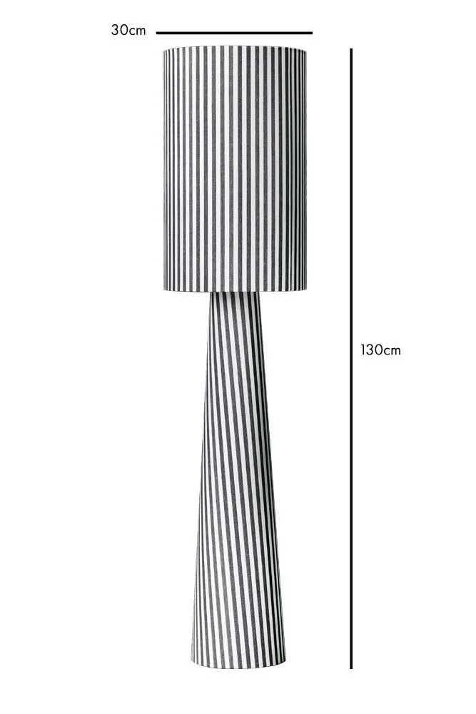 Black & White Stripe Floor Lamp