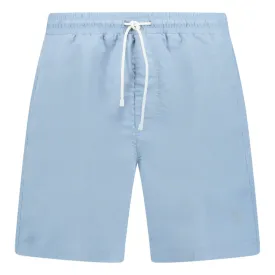 BRUNELLO CUCINELLI LOGO SWIM SHORTS LIGHT BLUE