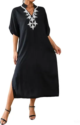 Bsubseach Kaftan Dresses for Women Bathing Suit Cover Ups Plus Size Caftan Beachwear