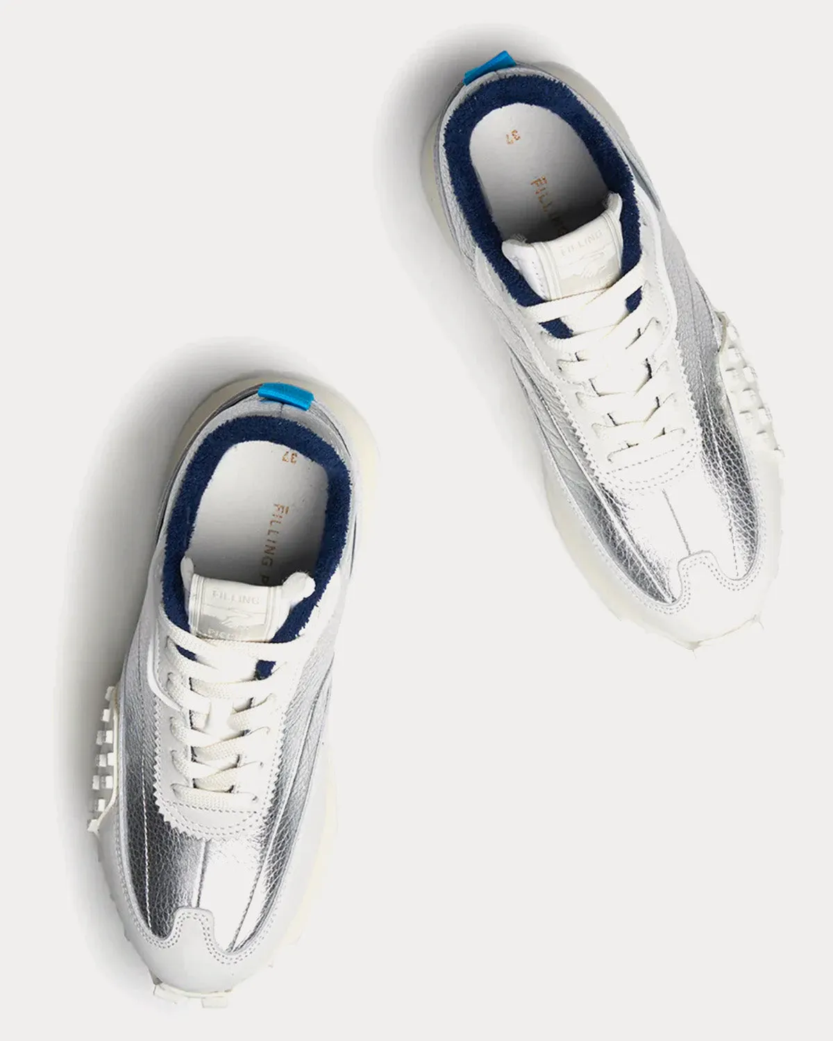 Crease Runner Silver Low Top Sneakers