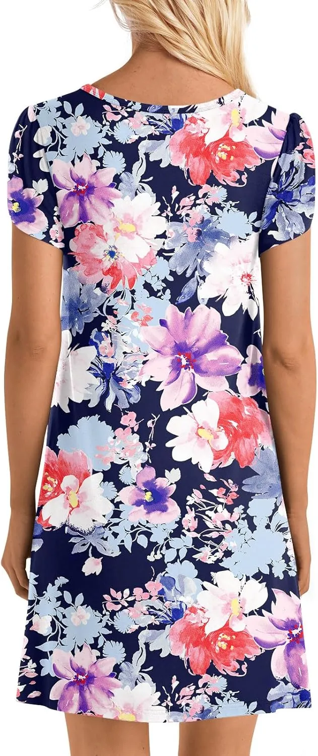 HOTGIFT Women's Summer Cover Ups Dress Loose Soft Cover Up for Swimwear Beach Sundress