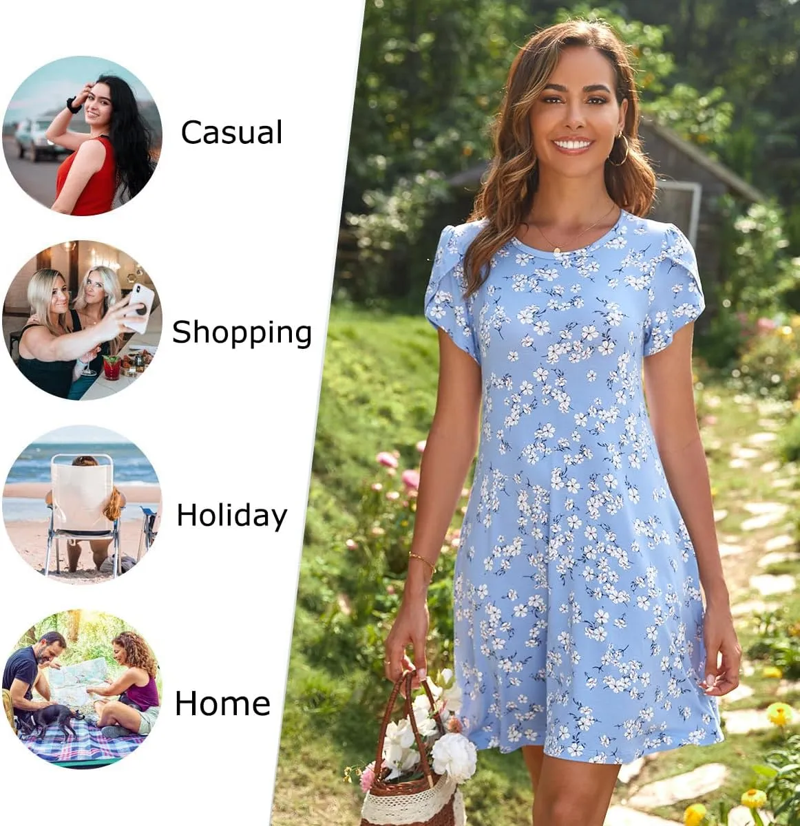 HOTGIFT Women's Summer Cover Ups Dress Loose Soft Cover Up for Swimwear Beach Sundress