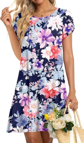 HOTGIFT Women's Summer Cover Ups Dress Loose Soft Cover Up for Swimwear Beach Sundress