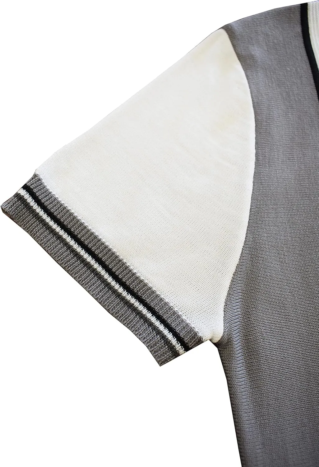 Mens Short Sleeve Knit Sports Shirt - Modern Polo Vintage Classics: Plaid Mix