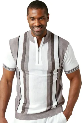 Mens Short Sleeve Knit Sports Shirt - Modern Polo Vintage Classics: Plaid Mix