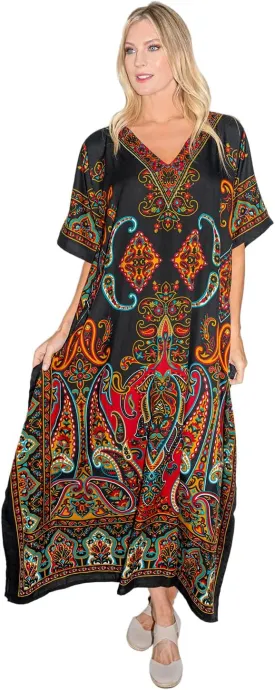 Miss Lavish London Kaftan Dresses for Women Beach Coverups Plus Size African & Dubai Kaftans Ideal for Loungewear & Swimwear