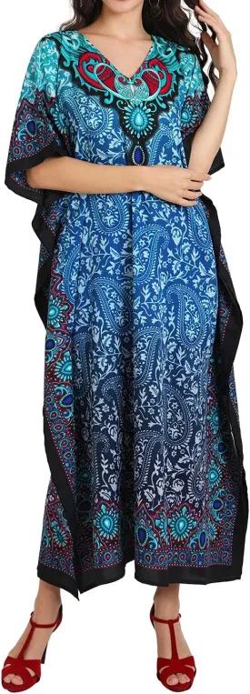 Miss Lavish London Kaftan Dresses for Women Beach Coverups Plus Size African & Dubai Kaftans Ideal for Loungewear & Swimwear