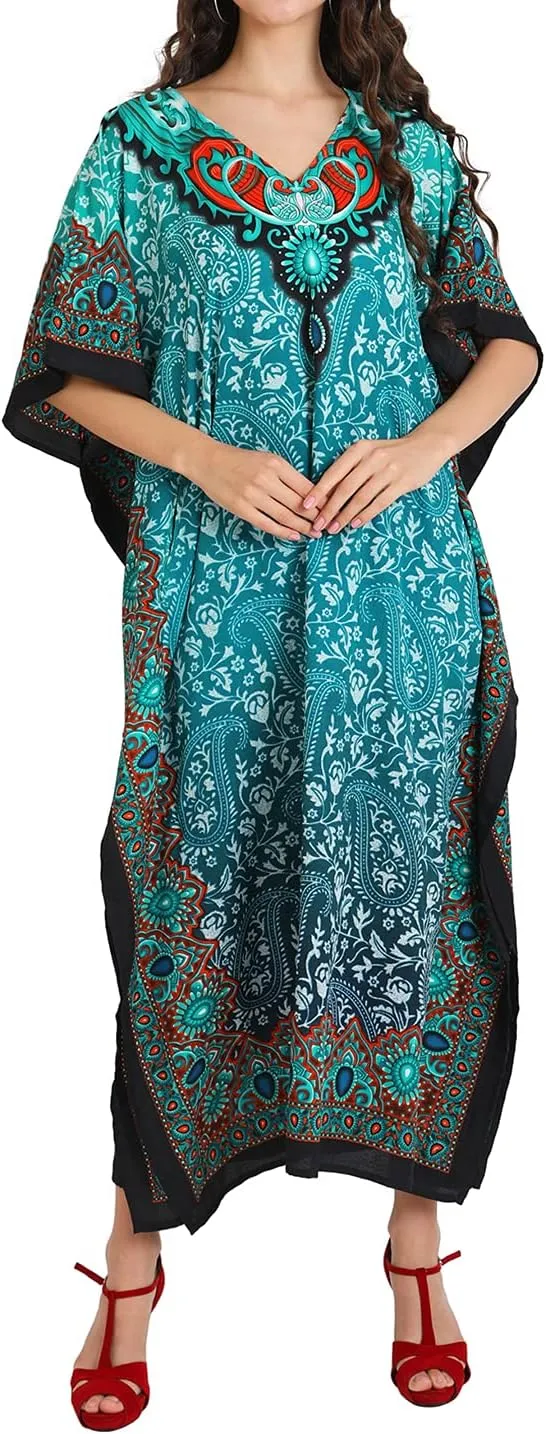Miss Lavish London Kaftan Dresses for Women Beach Coverups Plus Size African & Dubai Kaftans Ideal for Loungewear & Swimwear