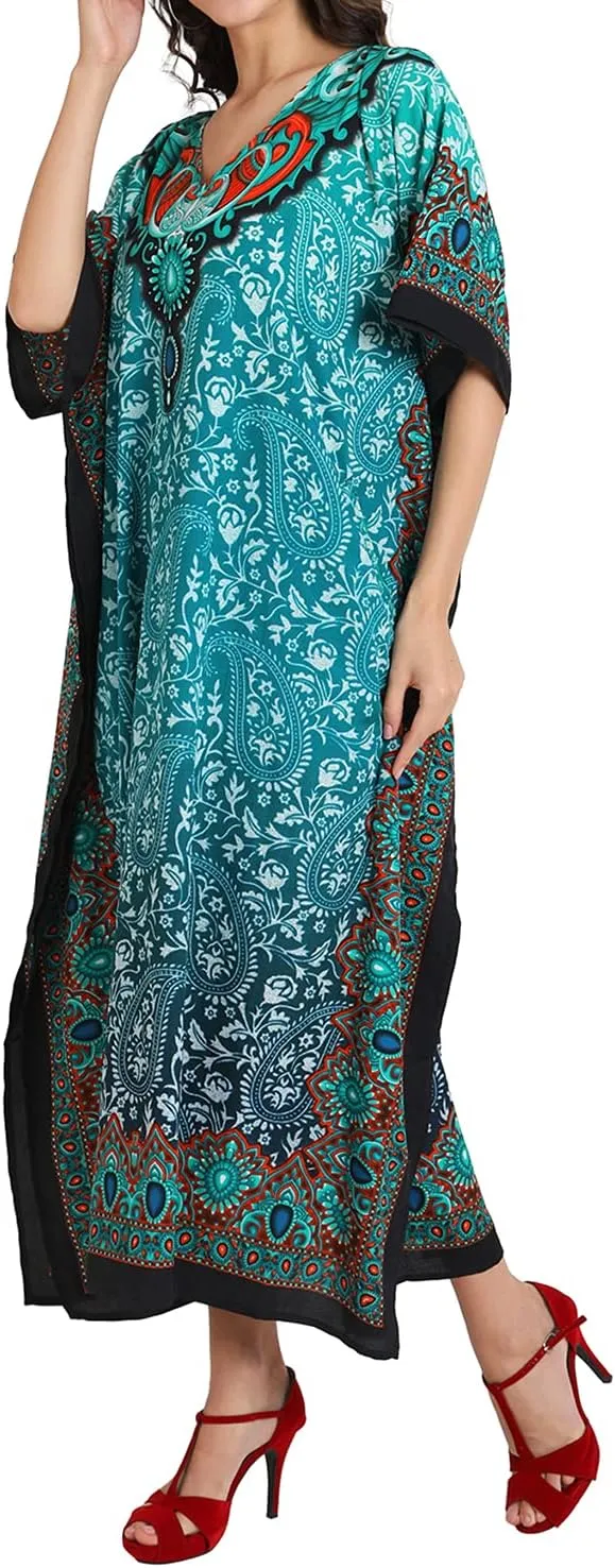 Miss Lavish London Kaftan Dresses for Women Beach Coverups Plus Size African & Dubai Kaftans Ideal for Loungewear & Swimwear