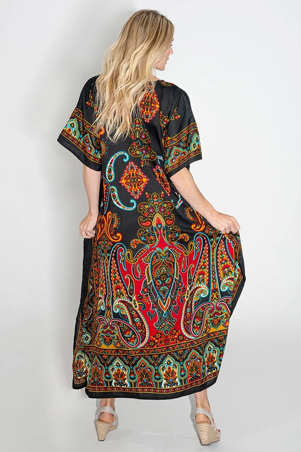 Miss Lavish London Kaftan Dresses for Women Beach Coverups Plus Size African & Dubai Kaftans Ideal for Loungewear & Swimwear