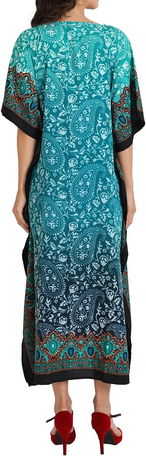 Miss Lavish London Kaftan Dresses for Women Beach Coverups Plus Size African & Dubai Kaftans Ideal for Loungewear & Swimwear