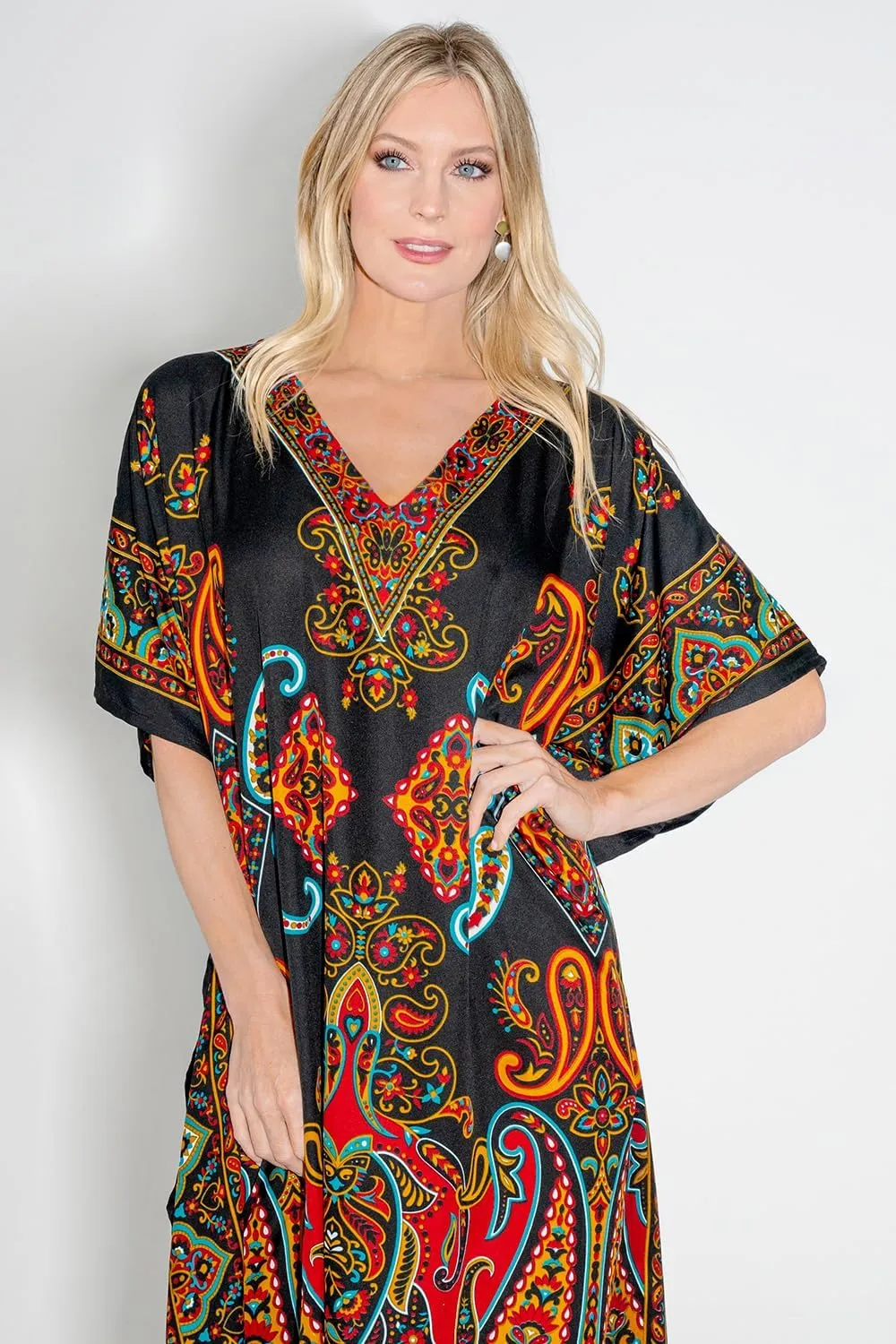Miss Lavish London Kaftan Dresses for Women Beach Coverups Plus Size African & Dubai Kaftans Ideal for Loungewear & Swimwear