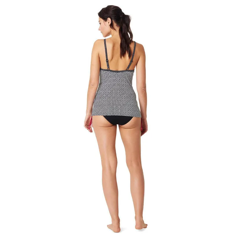 Noor Geo Print Black Maternity Tankini Swimsuit - Noppies