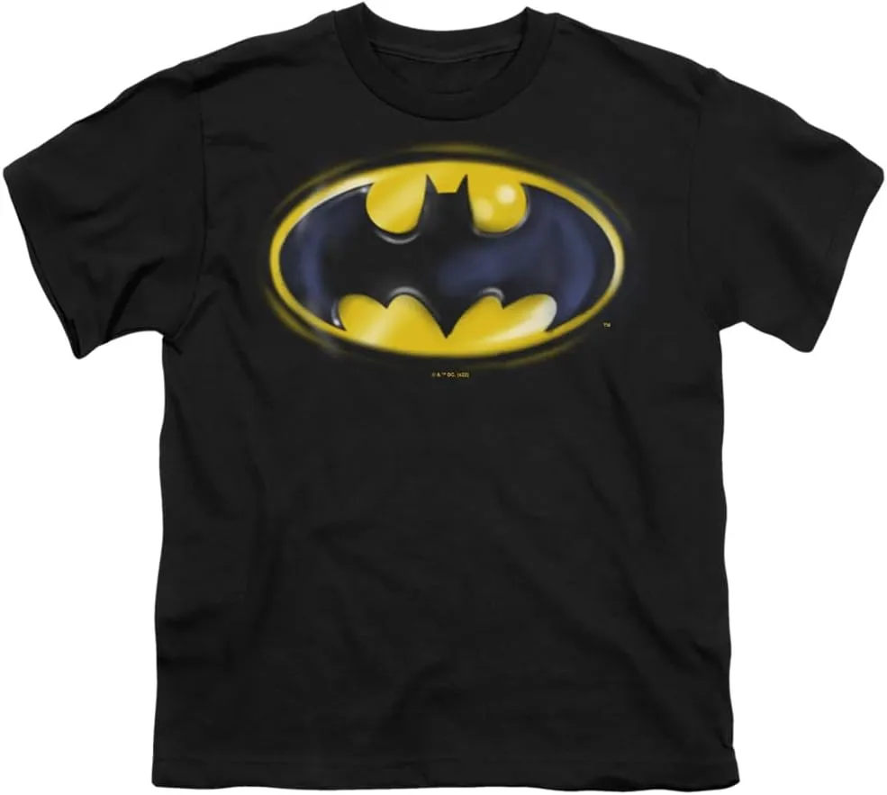 Popfunk Batman Bat Shield Logo Collection Kids T-Shirt for Youth Toddler Boys and Girls