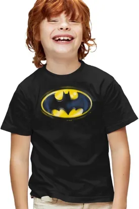 Popfunk Batman Bat Shield Logo Collection Kids T-Shirt for Youth Toddler Boys and Girls