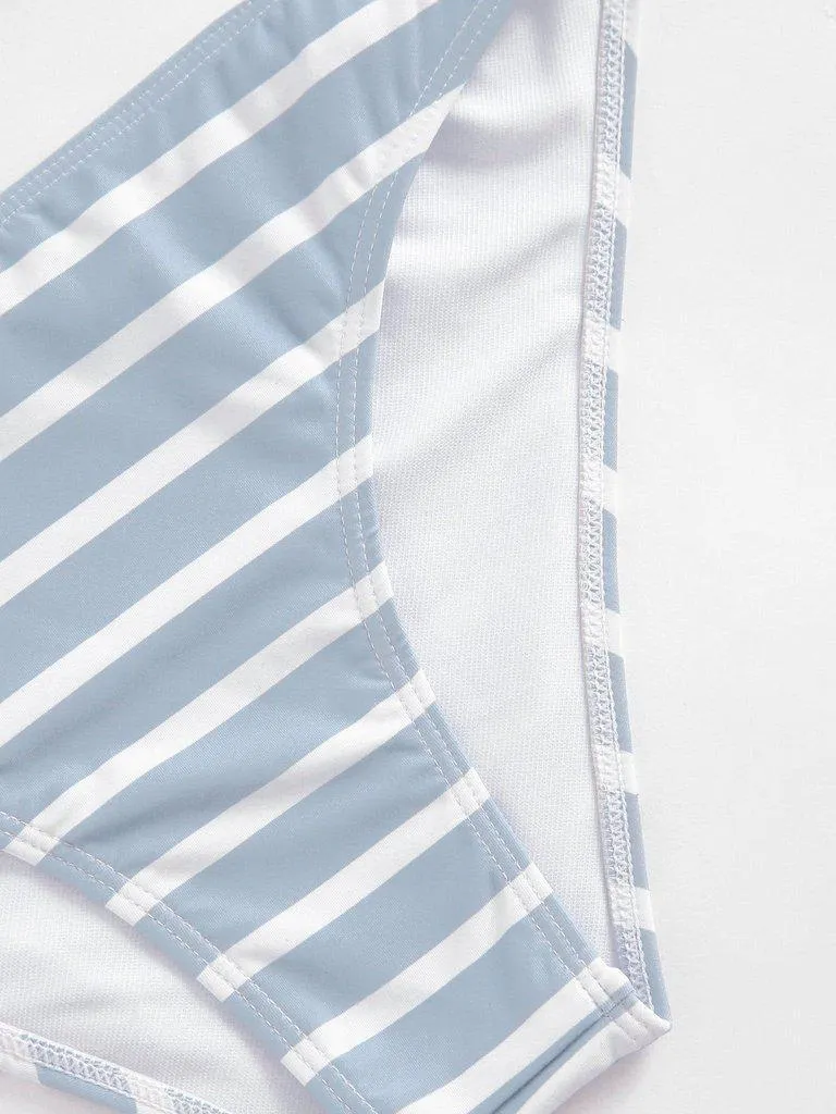 Striped Triangle Bikini Set