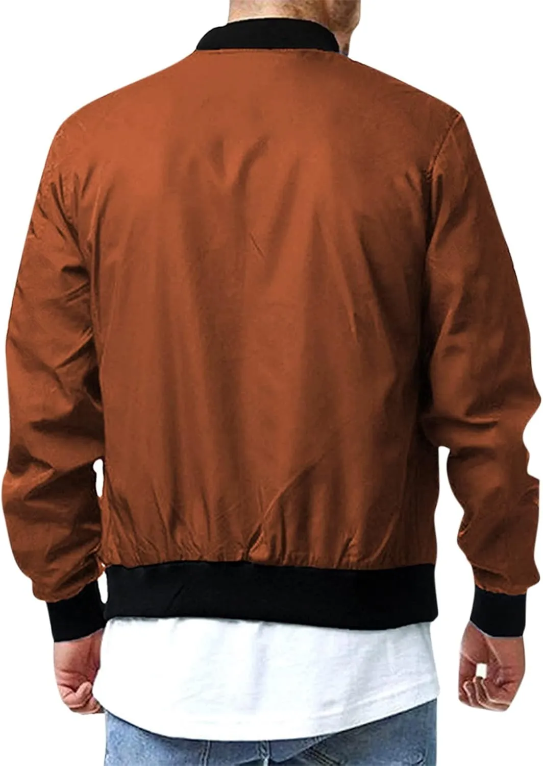 Ymosrh Mens Jackets Casual Stylish Bomber Jacket Spring Fall Causal Softshell Windbreaker Coat Outerwear Rain Jacket